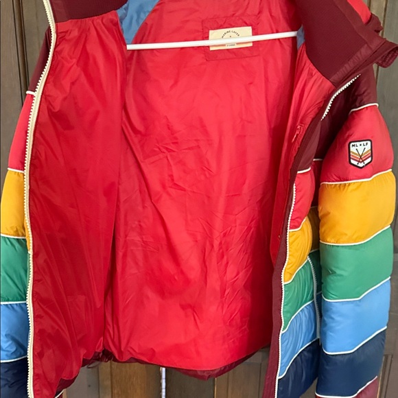 Marine Layer Colorful Striped Puffer Jacket Women's size XL - Picture 8 of 8